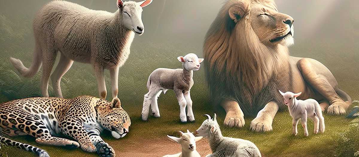 월명동 자연성전 월명호 팔각정 기둥의 모티브가 되는 성경 이사야서의 동물들